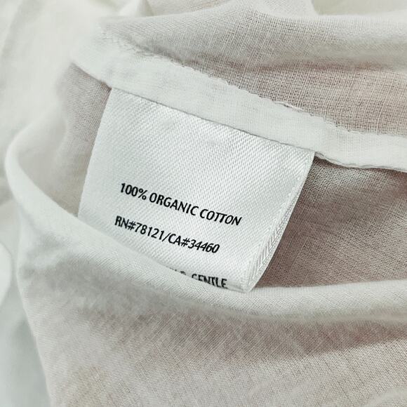 EILEEN FISHER Tank Top S Organic Cotton Voile Sheer Smocked Shell White - Picture 12 of 15